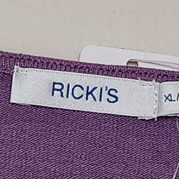 RICKI'S WOMENS SIZE XL PURPLE LONG SLEEVE SHIRT - Picture 2 of 3